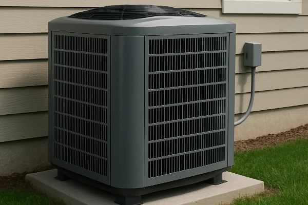 A new A/C Unit outside the house  from Cristal Air Conditioning